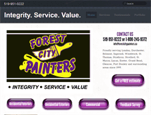 Tablet Screenshot of forestcitypainters.ca